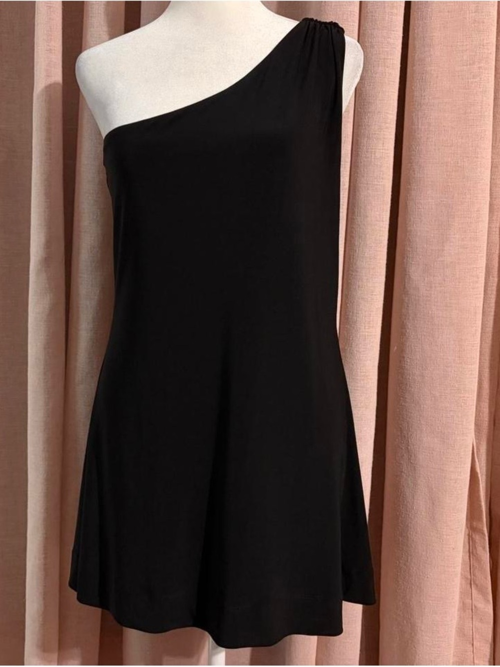 White House Black Market Black One-Shoulder Cocktail Dress